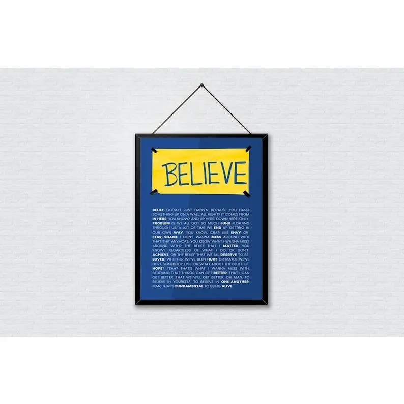 Ted Lasso Believe Speech Quotes Poster
