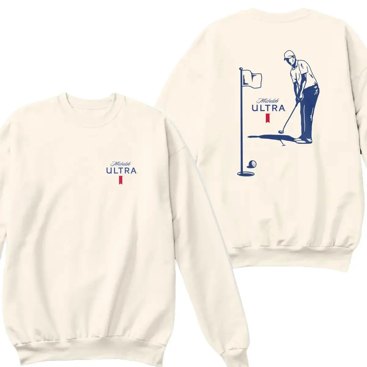 Michelob Ultra Golfing Sweatshirt 2 Side, Youthful & Vibrant,  Gift For Men, Gift For Women, Trending Sweater