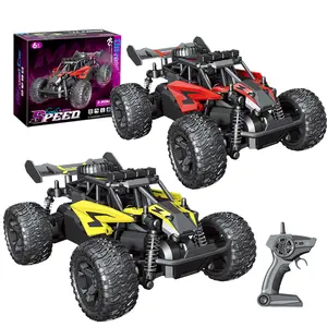 1:18 Scale RC Car for Kids, 2.4GHz High-Speed Electric Monster Truck, 20km/h, Dual 1000mAh Rechargeable Batteries, All-Terrain Tires, Shock Absorbing Suspension, Ideal Gift for Boys Aged 3+