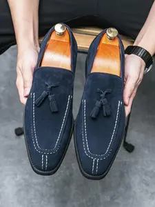 Men's Casual Solid Color Slip-on Flat Loafers, Lightweight Comfortable Fashionable Shoes for Daily Wear, Business Style Shoes for Men, Footwear