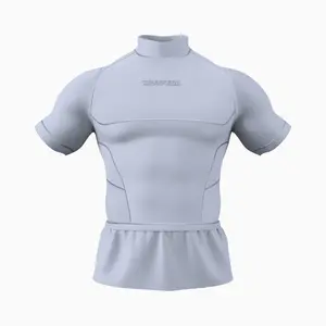 Short Sleeve Turtleneck Compression+ Shirt Fashion trend, street style, tight fitting and shaping Sports style