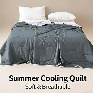 Soft Dual-Sided Cooling Summer Blanket, Lightweight Breathable Design, Cozy Chic, Quilted Bedding for All Seasons, Multiple Colors Available