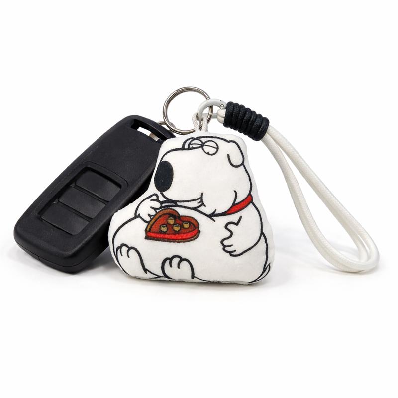 [2026 Upgraded] Perfect Valentine's Day Gift for the Chocolate Lover Funny Talking Brian Dog Keychain with Clearer Sound & Long-Lasting Battery, Cute Voice Recording Plush Keyring, Stress Relief Gag Gifts for White Elephant, Pet Lover Car Bag Decor