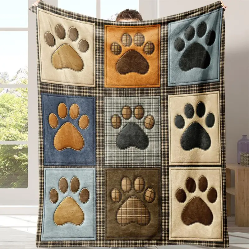 Soft Flannel Wrinkle-Resistant Dog Blanket, Novelty Pet Accessory, Perfect for Home Naps, Travel Use, Thoughtful Gift Idea