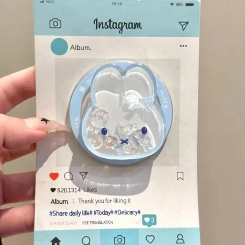 Anime Cartoon Mobile Phone Holder Miffy Magnetic Attraction Applicable Mobile Phone Strong Adsorption Desktop Catch Up on Dramas