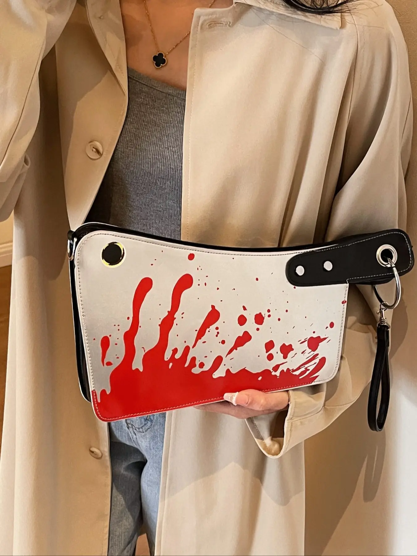 Creative Funny Knife Bag, Unique Design Handbag for Halloween Party, Novelty Gift Idea, Perfect for Costume Events & Celebrations, Fashionable Shoulder Clutch, Crossbody Bags, Crossbody Shoulder Purses