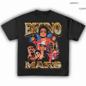Bruno Bootleg Style Tee, Mars 2026 New Album Tshirt, The Romantic Tour Merch, Unisex Y2K Cotton Tee, R&B Music Top, Graphic Tees, Concert Outfits 16D XQ1