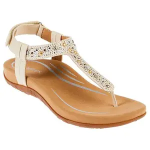 Aetrex® Lindsey Embellished Arch Support Memory Foam Sandal