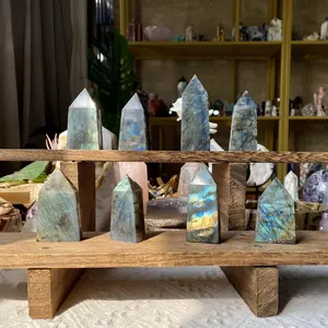 Natural Crystal Labradorite Points Collection