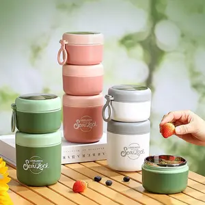 Stainless Steel Lunch Box, 3 Counts/set 4-hour Heat Retention Lunch Box, Portable Food Storage Container for Camping, School & Office