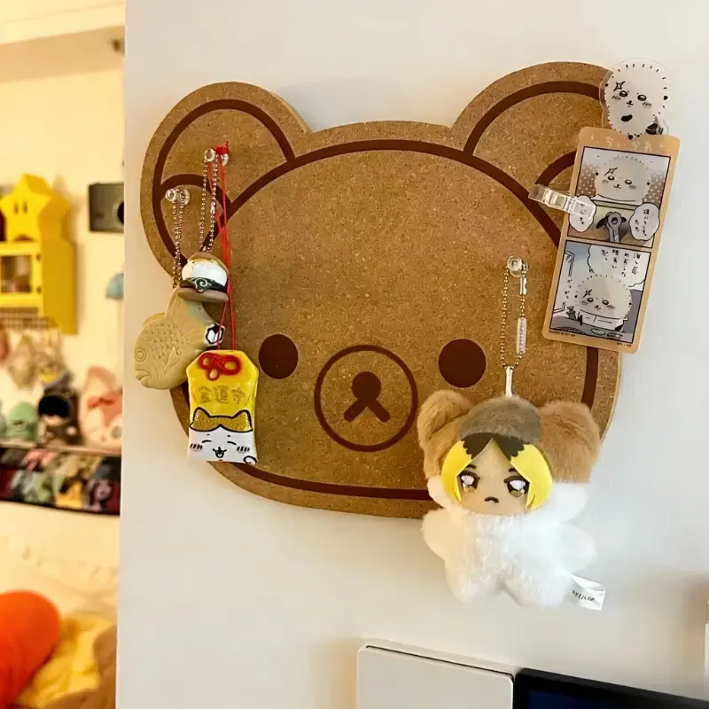 1pc Cute Bear Pin Board - Wall Mounted Bulletin Board, 0.5 Inch Thick Cloud Rubber Display Board for Office, Kids Room, Home