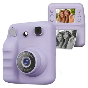 Instant Print Digital Camera for Kids, Portable Camera, USB Rechargeable Toy Camera & Photo Printer, Creative Gift for Boys & Girls Ages 3-10