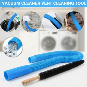 Universal Dryer Lint Removal Kit, Flexible Vacuum Attachment with Standard Connector for Most Vacuum Cleaners, Easy-Install Vent Brush for Quick Home Maintenance