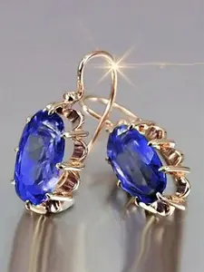 1 Pair Glamorous Cubic Zirconia Drop Earrings For Women For Gift Wedding Jewelry