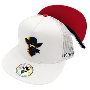 DE Rancho WHITE VAQUERO RED BOTTOM HAT, GORRA BLANCA RED BOTTOM DR242