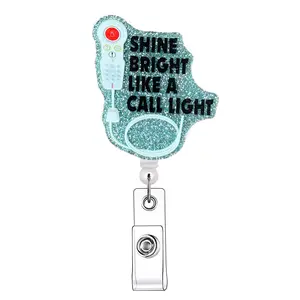 Creative Letter & Controller Design Badge Holder, Badge Buddy Nursing, 1 Count Retractable Badge Reel, Identification Badges & Supplies for Nurses & Doctors & Students
