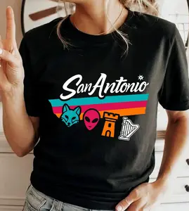 Retro 90s San Antonio Shirt,Fox Alien Castle Harper Shirt,Game Day Shirt,Texas Basketball Tee