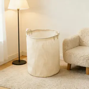 Large Folding Laundry Basket Compatible for 90pcs Capacity - Heavy-Duty Collapsible Storage Hamper with Non- Fabric, Portable Clothes Organizer Suitable for Toys, Bathroom & Bedroom - Modern Durable Non- Cloth Basket, Laundry Baskets, Woven Storage Basket