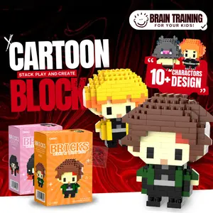 10 Mainan Building Blocks Design Character Models Nano Building Blocks Cartoon Toys Suitable for Children