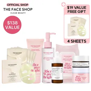 THE FACE SHOP Skincare Best-Sellers Bundle, Korean Skincare