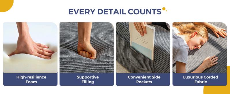 MAXYOYO Sofa Bed, 4 in 1 Foldable Floor Sofa Couch in A Box with 2 Cup Holders, Convertible 3 Seater Boneless Couch Folding Recliner Sleeper Chair for Living Room, No Assembly Required MAXYOYO Sofa Bed, 4 in 1 Foldable Floor Sofa Couch in A Box with 2 Cup Holders, Convertible 3 Seater Boneless Couch Folding Recliner Sleeper Chair for Living Room, No Assembly Required