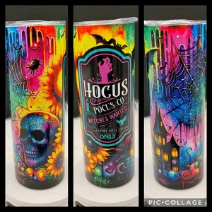 Hocus Pocus Witches Wanted Tumbler 20 oz - Perfect for Your Beverage Needs - Drinkware, Bottle