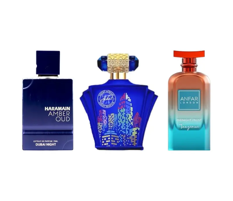 Al Haramain Amber Oud | Zakat | Anfar London | Dubai Night + Z7 + Midnight Frost | Eau De Parfum | 300 ML | Unisex Fragrance |