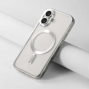 Magsafe iphone case,Luxury Magnetic Electroplated Clear Case for iPhone 17 Pro/16 Pro Max/15 PLUS/14 Promax/13Pro/12| Scratch-Resistant TPU + Built-in Wireless Charging + Full-Coverage Lens Protector