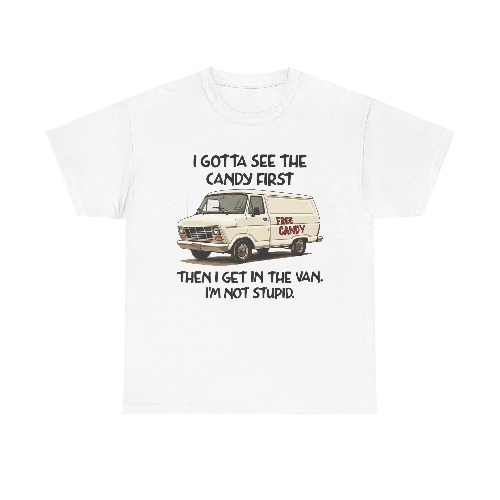 I See the Candy First Van Illustration Tee | Funny Candy Van T-Shirt