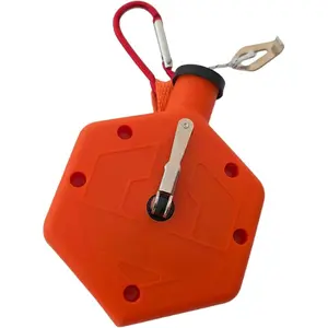 SAGAETR Heavy Duty Chalk Line Construction Tools,  100 ft Contractor Chalk Reel with Carabiner 6 Locking Positions, Durable Construction Marking Tool, Orange