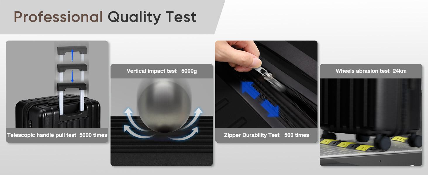 SHOWKOO Luggage Sets 3-Piece Full PC Ultra Tough Hardside Carry On Expandable Suitcases Sets with TSA Lock Double Spinner Wheels (20in/24in/28in) Black Gift for Travel,School,Business