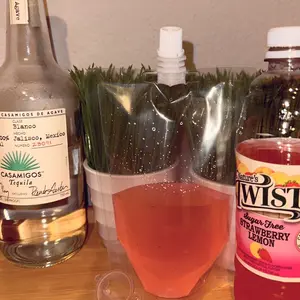 Juice pouches , alcohol pouches, travel essentials