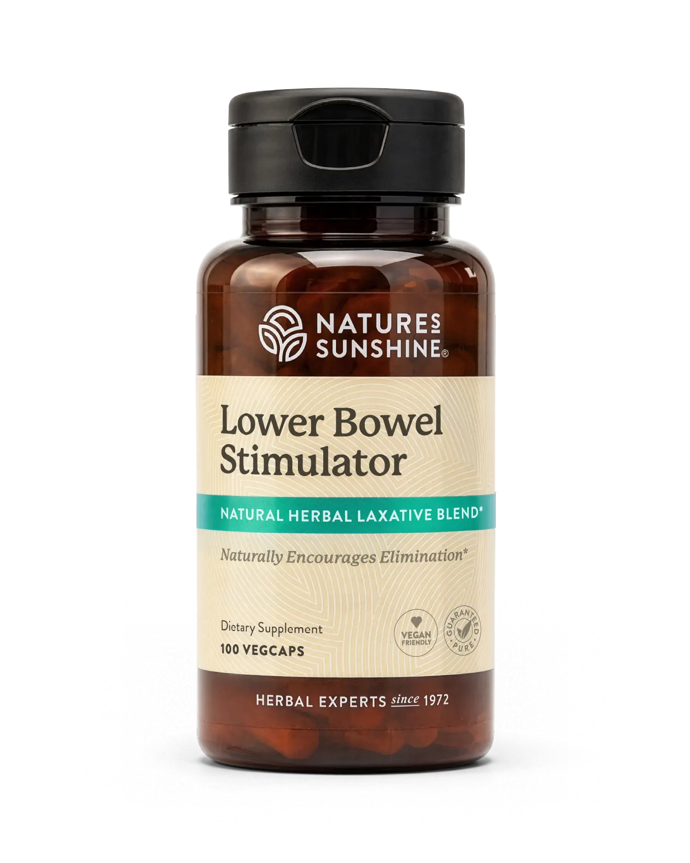 Nature's Sunshine Lower Bowel Stimulator - Helps Relieve Constipation - Cleanse & Detox Your Colon with Natural Herbal Ingredients - 25 Servings - 100 Vegcaps