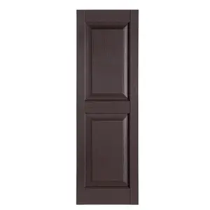 212 MAIN Premier Raised Panel Exterior Decorative Sienna Brown Window Shutters, IR521563025 - 15 x 63 in.