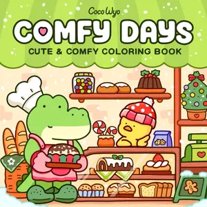 Comfy Days: Coloring Book for Adults and Teens Featuring Super Cute Animal Characters in Cozy Hygge Moments for Relaxation (Cozy Spaces Coloring)