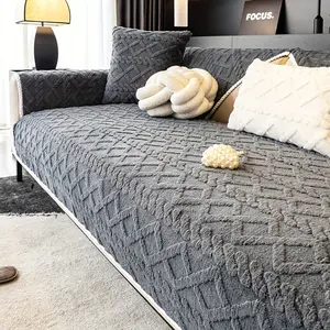 1pc Plush Sofa Mat, Pet Dog Friendly Sofa Cover, Couch Cover Plush And Delicate Soft Anti Slip Protection Sofa, Bedroom, Office, Living Room Decoration, Home Decoration Local Warehouse Send Out Goods
