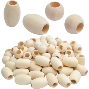 Natural Wooden Spacer Beads - 100pcs Large Hole Unfinished Tube Beads for DIY Handmade Decorations, Bracelets, Pendants & Crafts