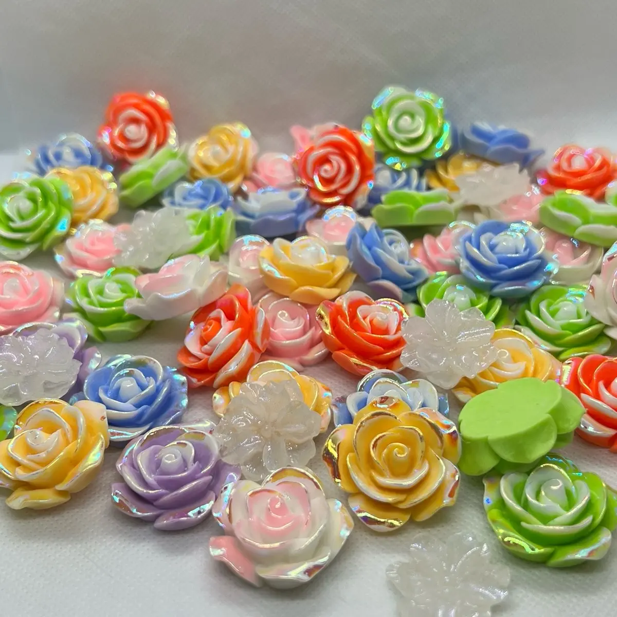 30MM Vibrant Flowers (3PCS) Resin Charms/Diy Charms/Cabochons/Junkcase Charms/Decoden Charms