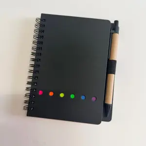 A6 Coil Notebook with Pen, Colorful Index Tabs, Multi-Functional Organizer, Includes 70 Pages, Ideal for Notes and Planning