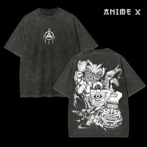 Retro Heavy Limited King of Games "Yu-Gi-Oh!" Anime Double Printed Vintage Oversized Washed Tee Unisex Oversize Anime Manga Washed Heavyweight Cotton T-shirt, Gift For Anime Fan, Anime Lover