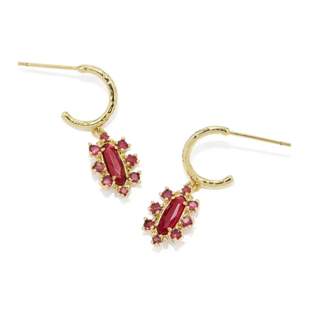 Kendra Scott Emma Crystal Framed Huggie Earrings