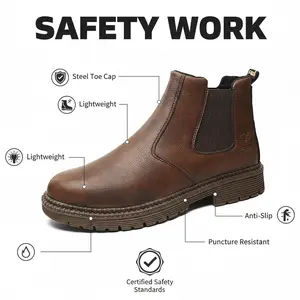 Comfortable Waterproof Safety Shoes Anti-slip Durable Outdoor Splash-proof Smash-proof Puncture-proof Breathable Unisex Chef Work Shoe Delta
