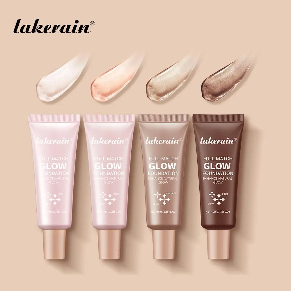 Long Lasting Glow Foundation, 2 Counts/set Moisturizing Brightening Foundation, Natural Lightweight Concealer Foundation, Makeup Cosmetic Product for Women & Girls, Hydrating, Beauty Products, Glam