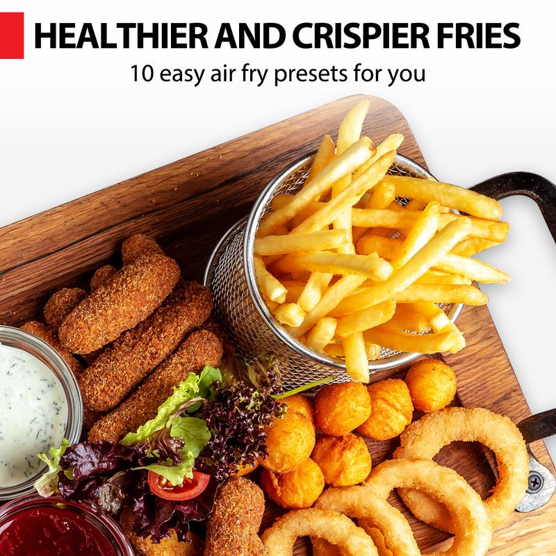 TOSHIBA 6-in-1 Inverter Countertop Microwave Oven Healthy Air Fryer Combo, MASTER Series, Broil, Convection, Speedy Combi, Even Defrost 11.3'' Turntable Sound On/Off, 27 Auto Menu