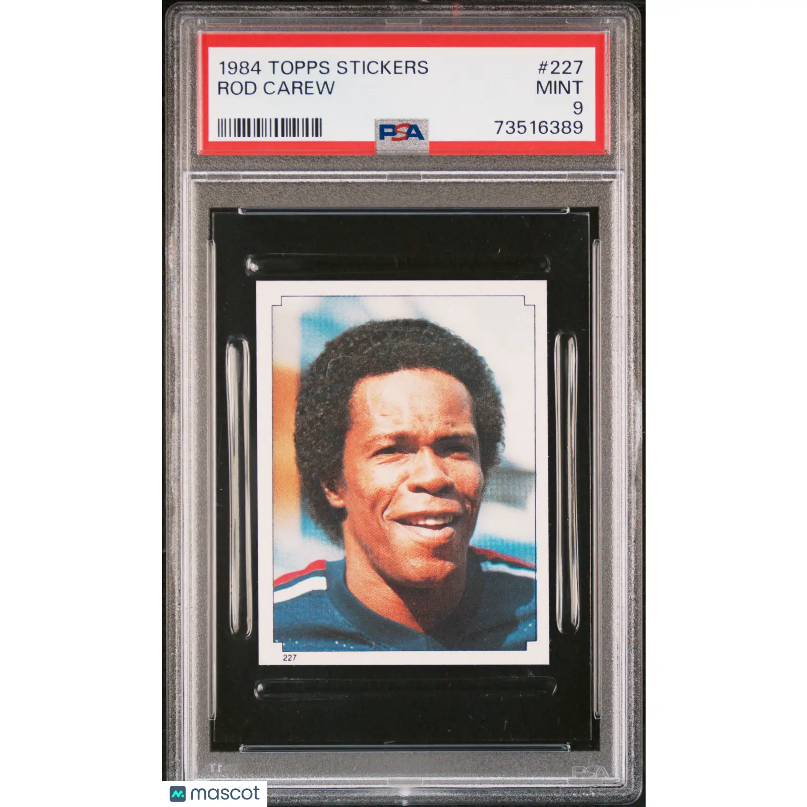 Rod Carew PSA 1984 Topps Stickers Baseball #227 9 73516389