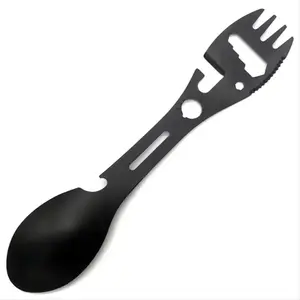 Travel 10-in-1 Stainless Steel Fork, Portable and Durable Multifunctional Fork Spoon, Suitable for Hiking, Backpacking, Camping Travel and Picnic Multifunctional Tools, Camping Essentials, Camping Accessories, Summer Gifts