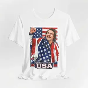 Jack Hughes Inspired Team USA Hockey Shirt – Olympic Fan Graphic Tee