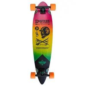 Dusters Longboard Complete Moto Fades Pintail Pink/Tealk/Orange 37"