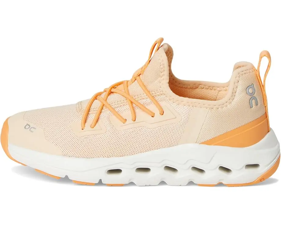 Unisex Kids' Casual Slip-On Trainers - On Cloud Leap Collection, Tangerine Blonde, Elastic Laces, Recycled Mesh, Back to School Haul, Sporty Chic Sneakers