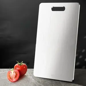 Stainless Steel Chopping Board – Non-Slip Kitchen Cutting Board,Large Cutting Board for Vegetables, Meat & Fruits | Easy-to-Clean,Durable Kitchen Accessories & Household Kitchen Gadgets